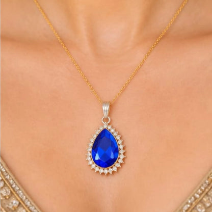 Majestic Solitaire Gemstone Pendant Necklace