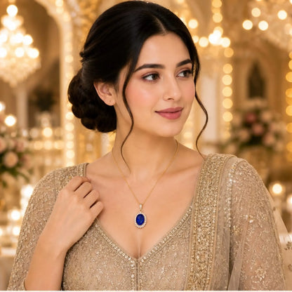 Majestic Solitaire Gemstone Pendant Necklace
