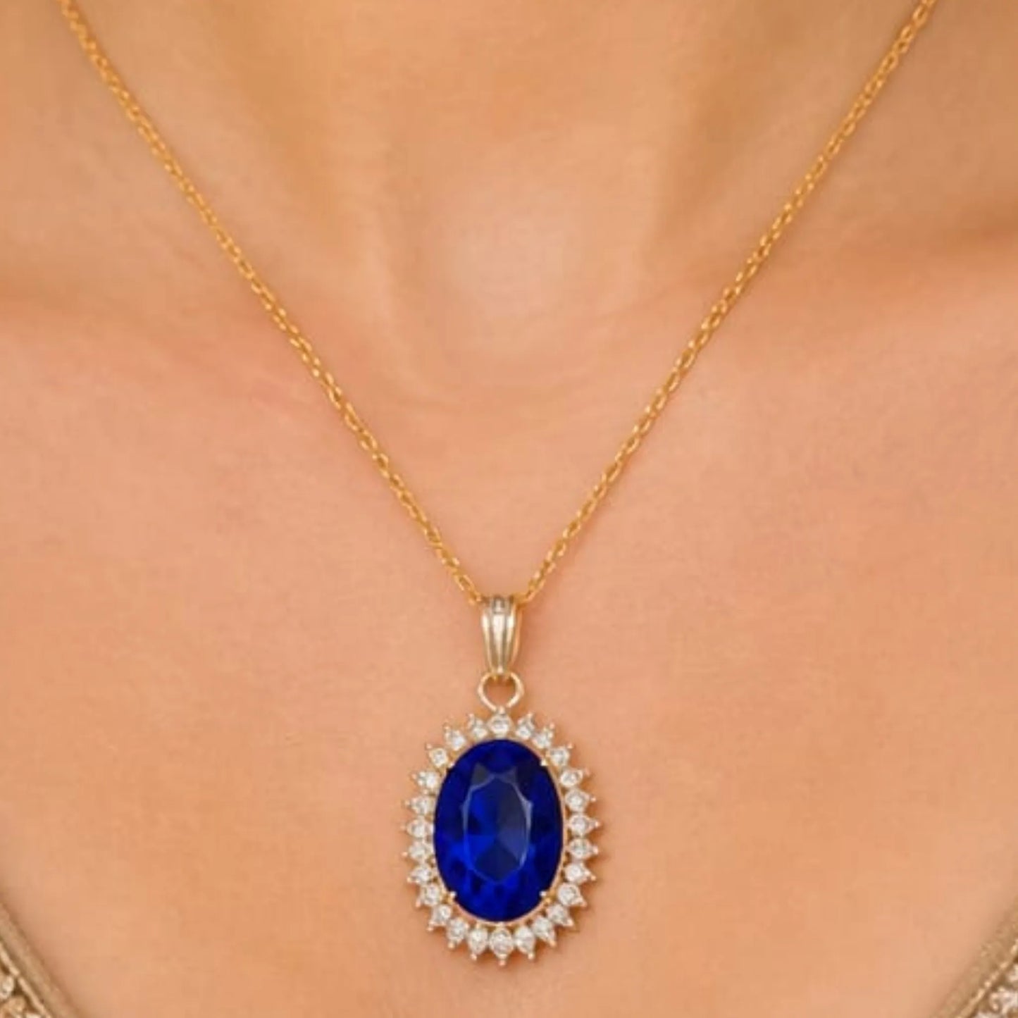 Majestic Solitaire Gemstone Pendant Necklace