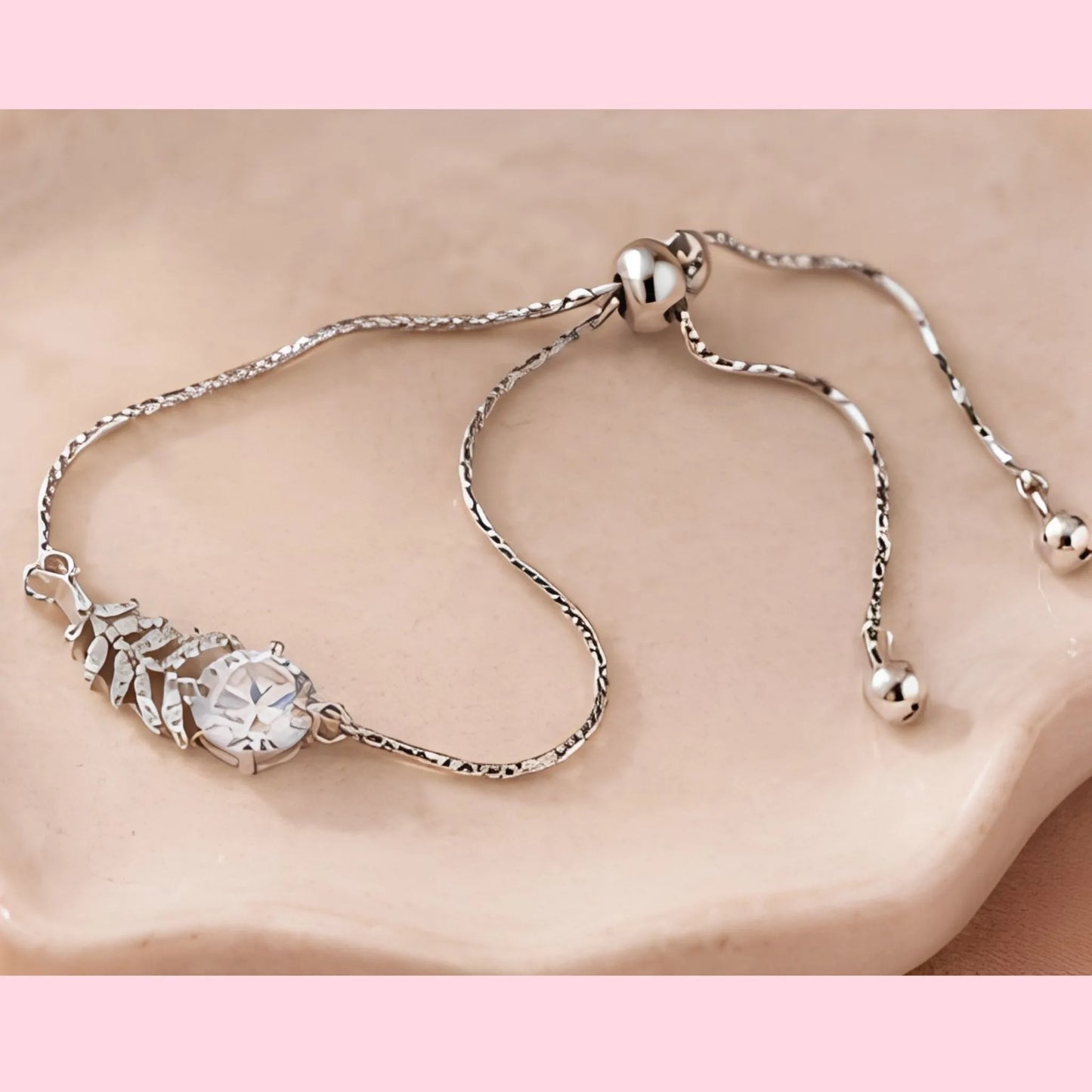 Kids' Silver Butterfly Jewellery Gift Set – Butterfly Bangle, Crystal Leaf Necklace & Adjustable Bracelet