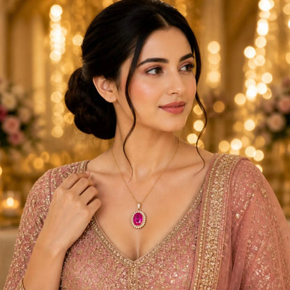 Majestic Solitaire Gemstone Pendant Necklace