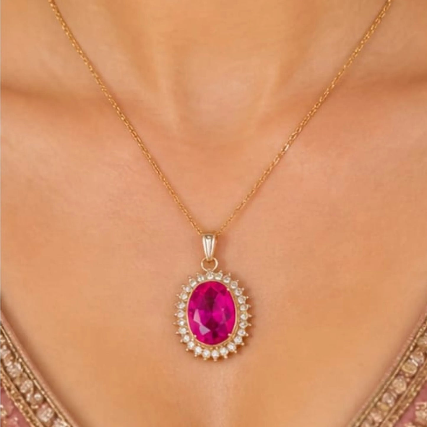 Majestic Solitaire Gemstone Pendant Necklace