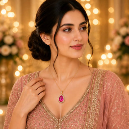 Majestic Solitaire Gemstone Pendant Necklace