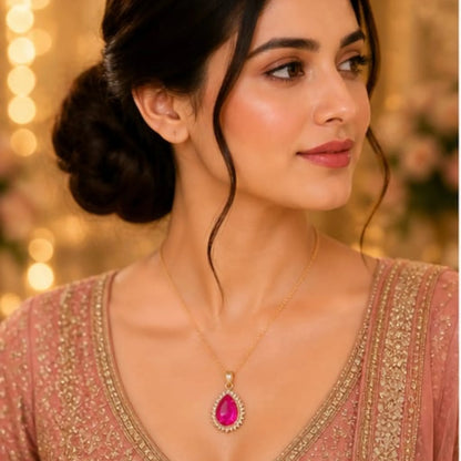 Majestic Solitaire Gemstone Pendant Necklace