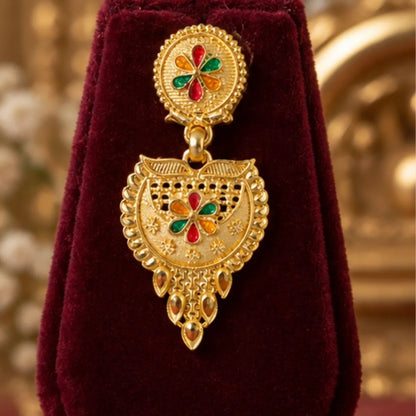 Meenakari Gold-Tone Traditional Necklace Set