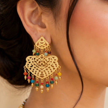 Golden Festive Bloom Multi-Color Bead Set