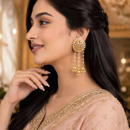 Pearl Jhumka Drop Earrings