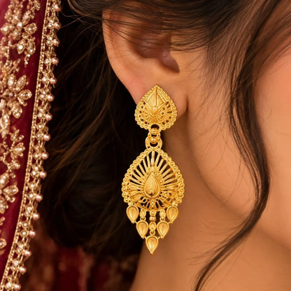 Bridal Gold-Tone Necklace Jewellery Set