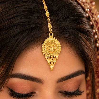 Bridal Gold-Tone Necklace Jewellery Set