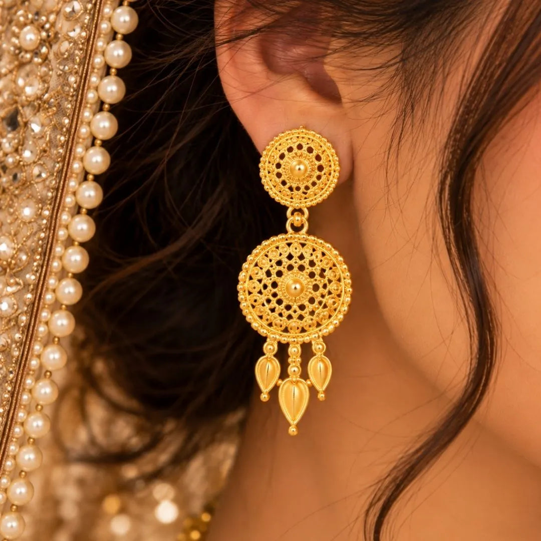 Pearl Gold-Tone Bridal Jewellery Set