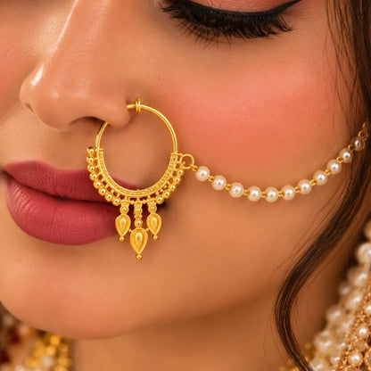 Pearl Gold-Tone Bridal Jewellery Set