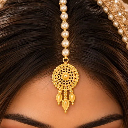 Pearl Gold-Tone Bridal Jewellery Set