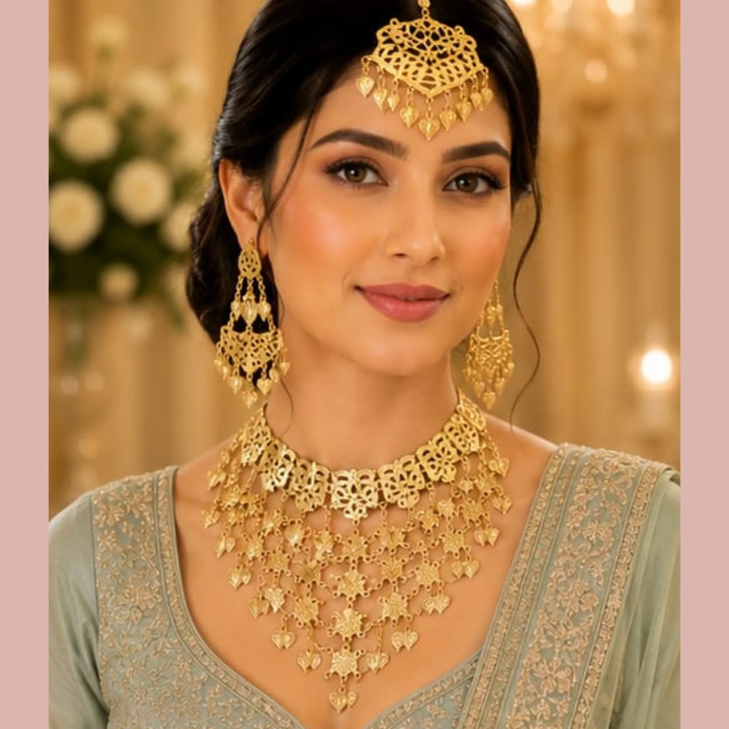 Golden Floral Lattice Heritage Set