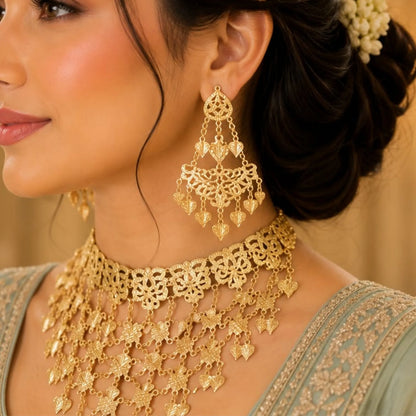 Golden Floral Lattice Heritage Set