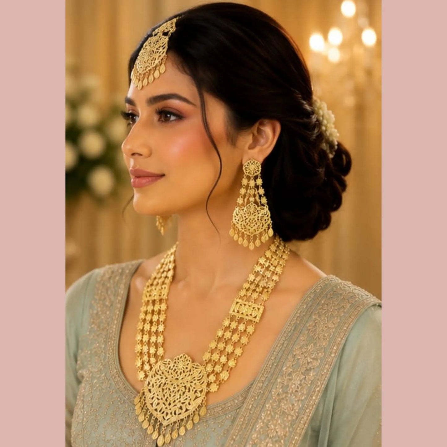 Majestic Gold Heritage Haar Set with Royal Paasa