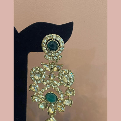 Green emeralds bridal set