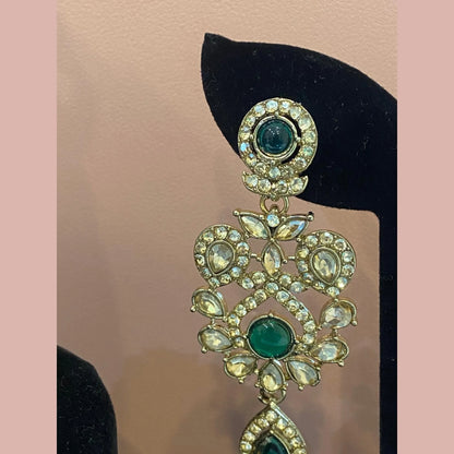 Green emeralds bridal set