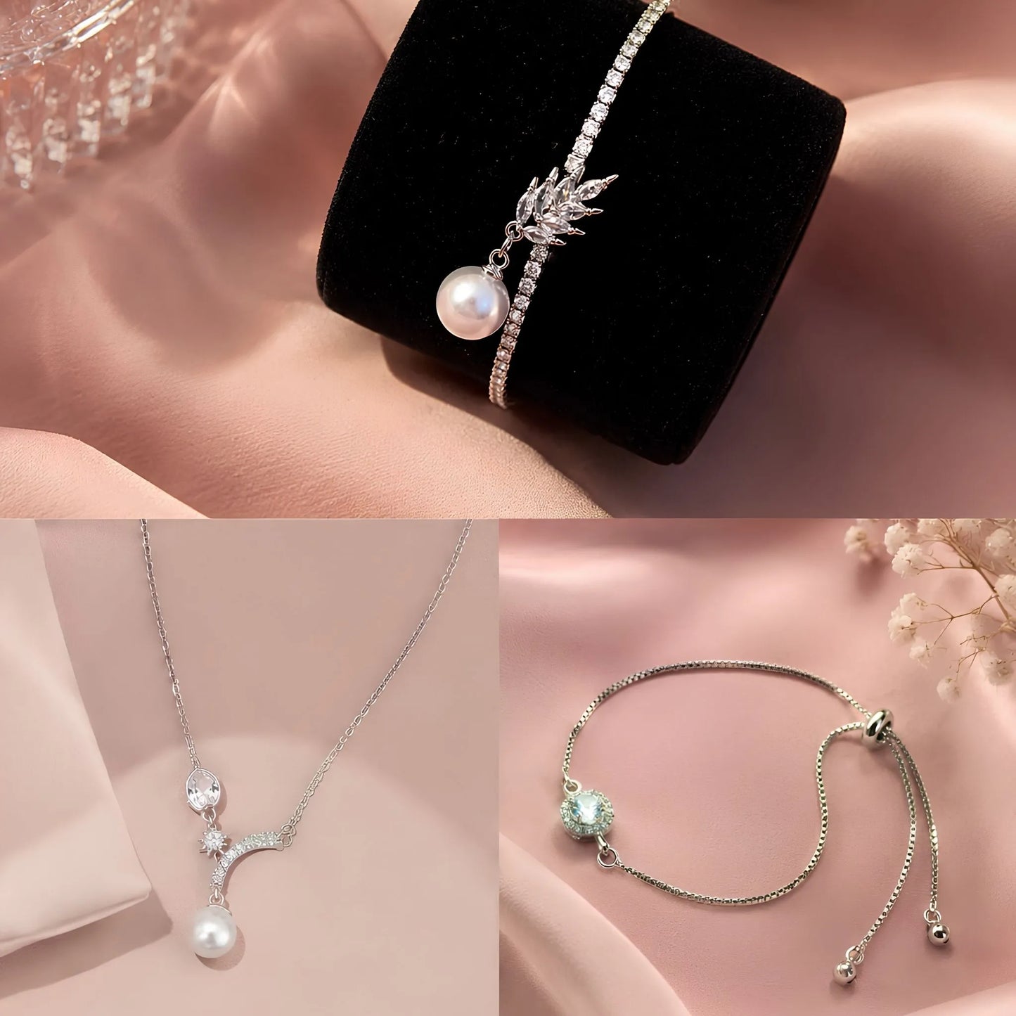 Kids' Silver Pearl Jewellery Gift Set