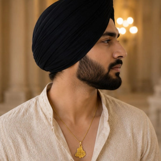 Unisex Gold-Tone Punjab Map Pendant Necklace – Minimalist Everyday Chain