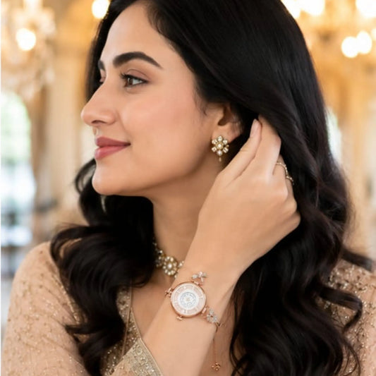 Rose Gold Butterfly Bracelet Watch for Women