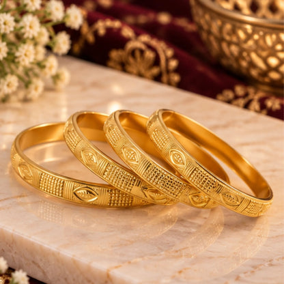 Traditional Gold-Tone Bangle Set