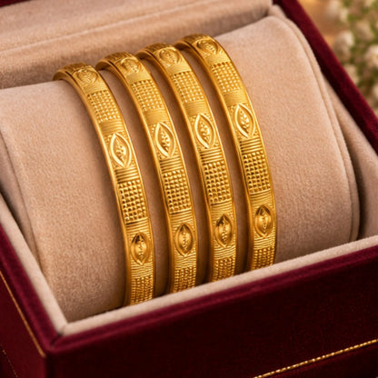 Traditional Gold-Tone Bangle Set