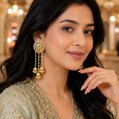 Pearl Jhumka Drop Earrings