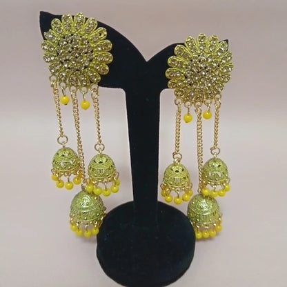 Ghunghroo Long Jhumka Earrings – Traditional Statement Party Wear