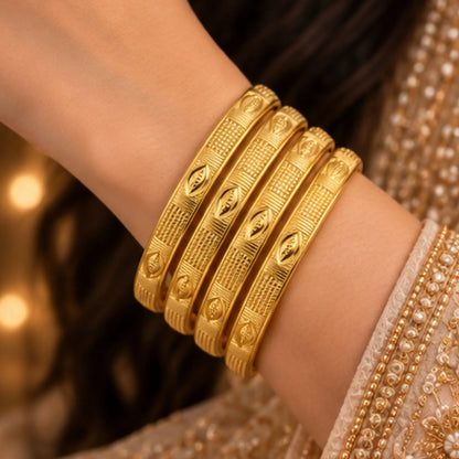 Traditional Gold-Tone Bangle Set