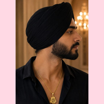 Unisex Gold-Tone AK47 Punjab Map Pendant Necklace – Statement Everyday Chain