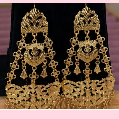 Traditional Bridal Long Necklace Set with Passa