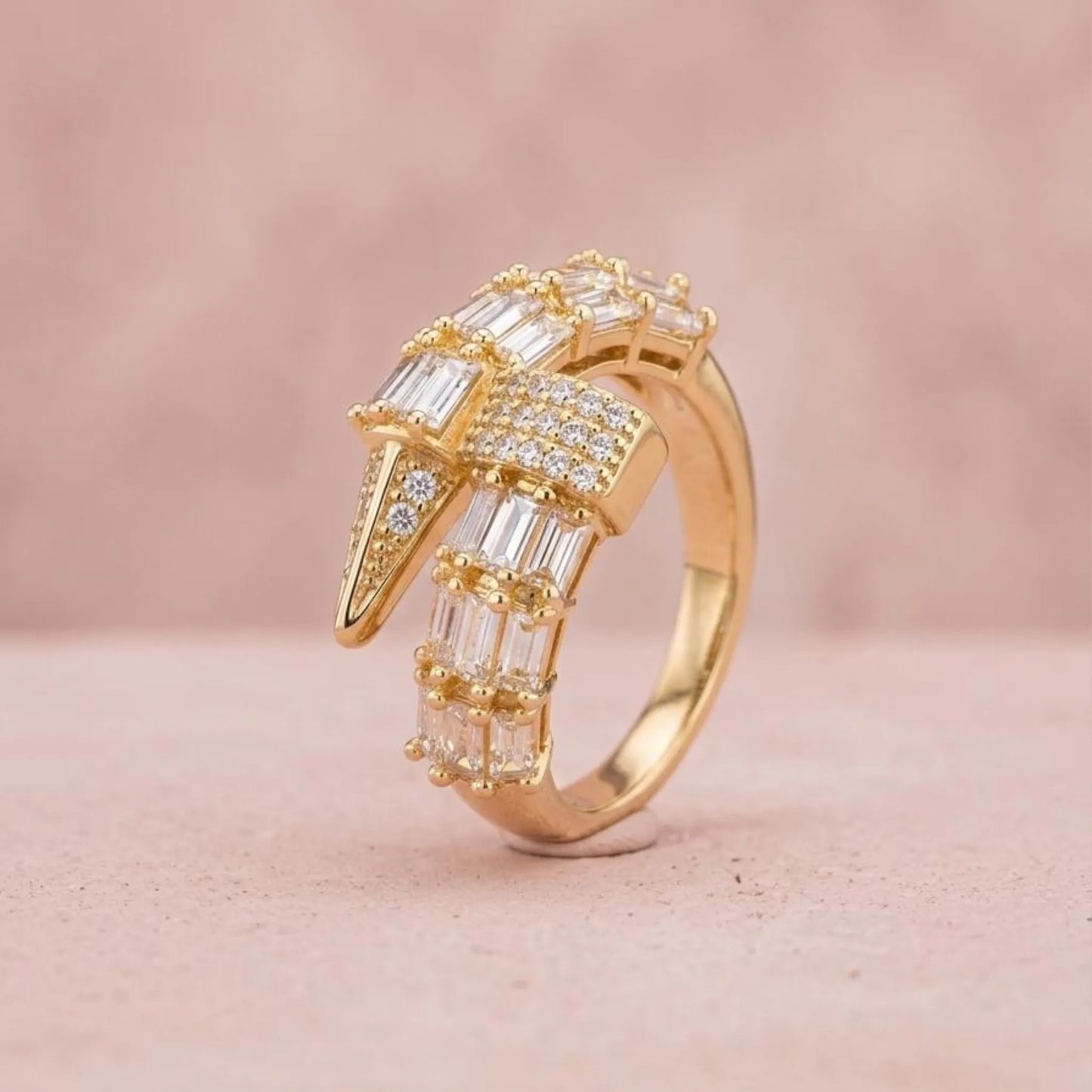Golden Croc Wrap Ring