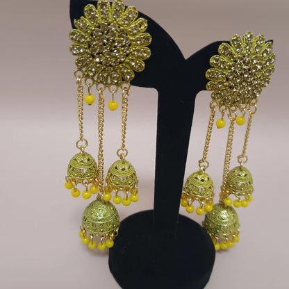 Ghunghroo Long Jhumka Earrings – Traditional Statement Party Wear