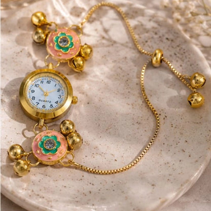 Floral Meenakari Bracelet Watch for Women