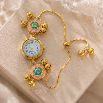 Floral Meenakari Bracelet Watch for Women