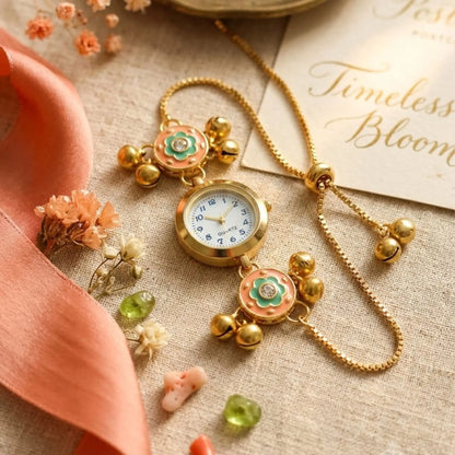 Floral Meenakari Bracelet Watch for Women