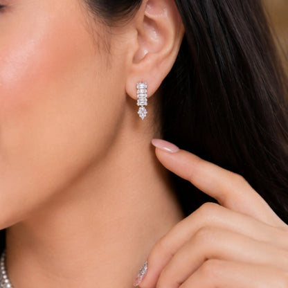 Classic Stone Choker Set - Silver