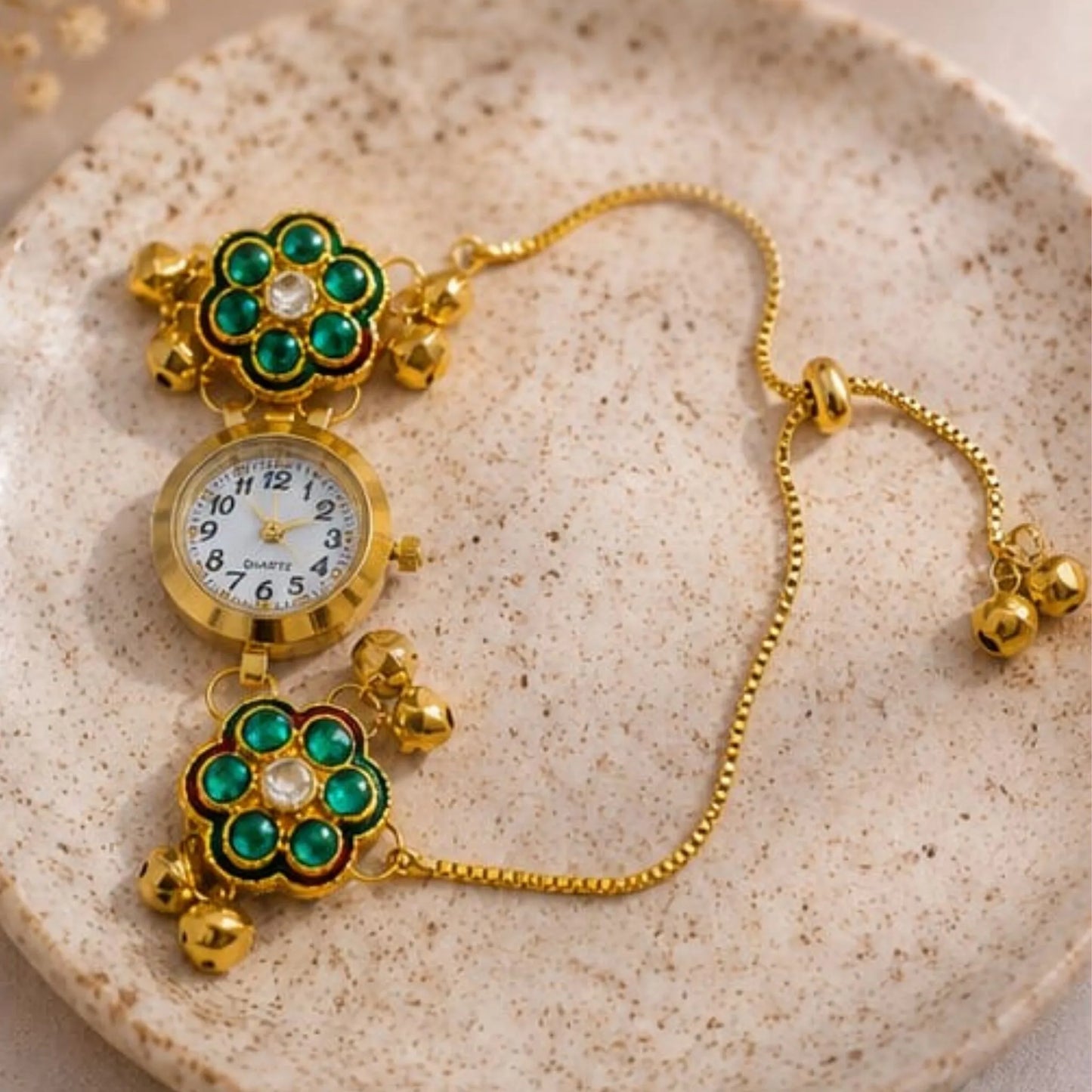 Turquoise Floral Bracelet Watch for Women