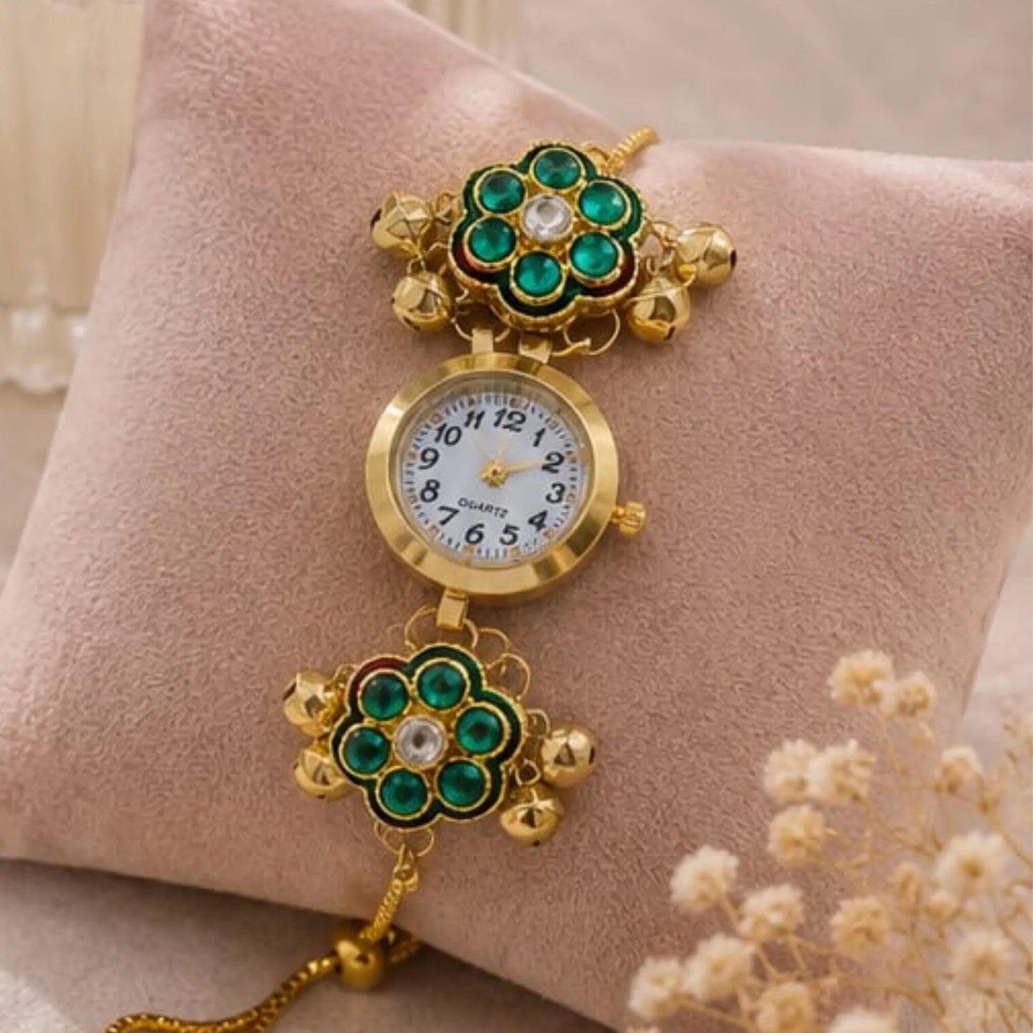 Turquoise Floral Bracelet Watch for Women
