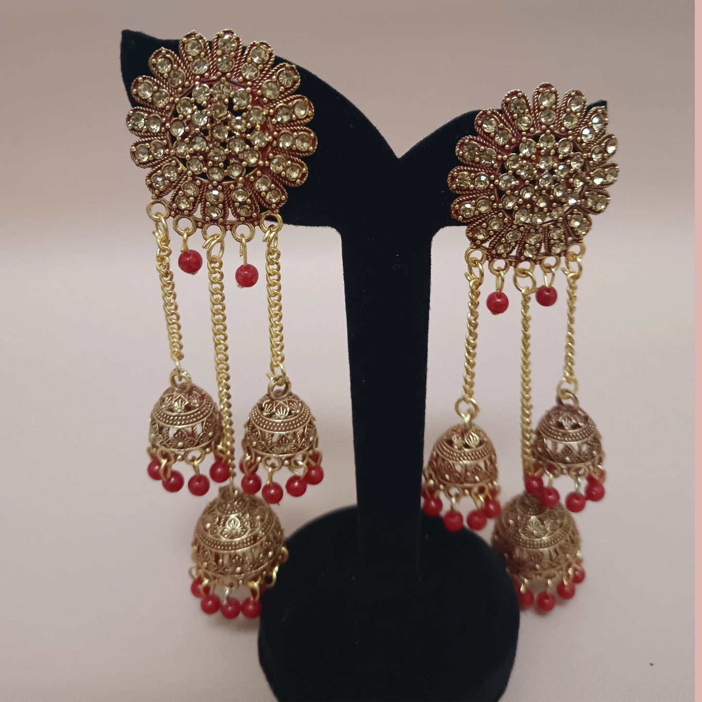 Ghunghroo Long Jhumka Earrings – Traditional Statement Party Wear