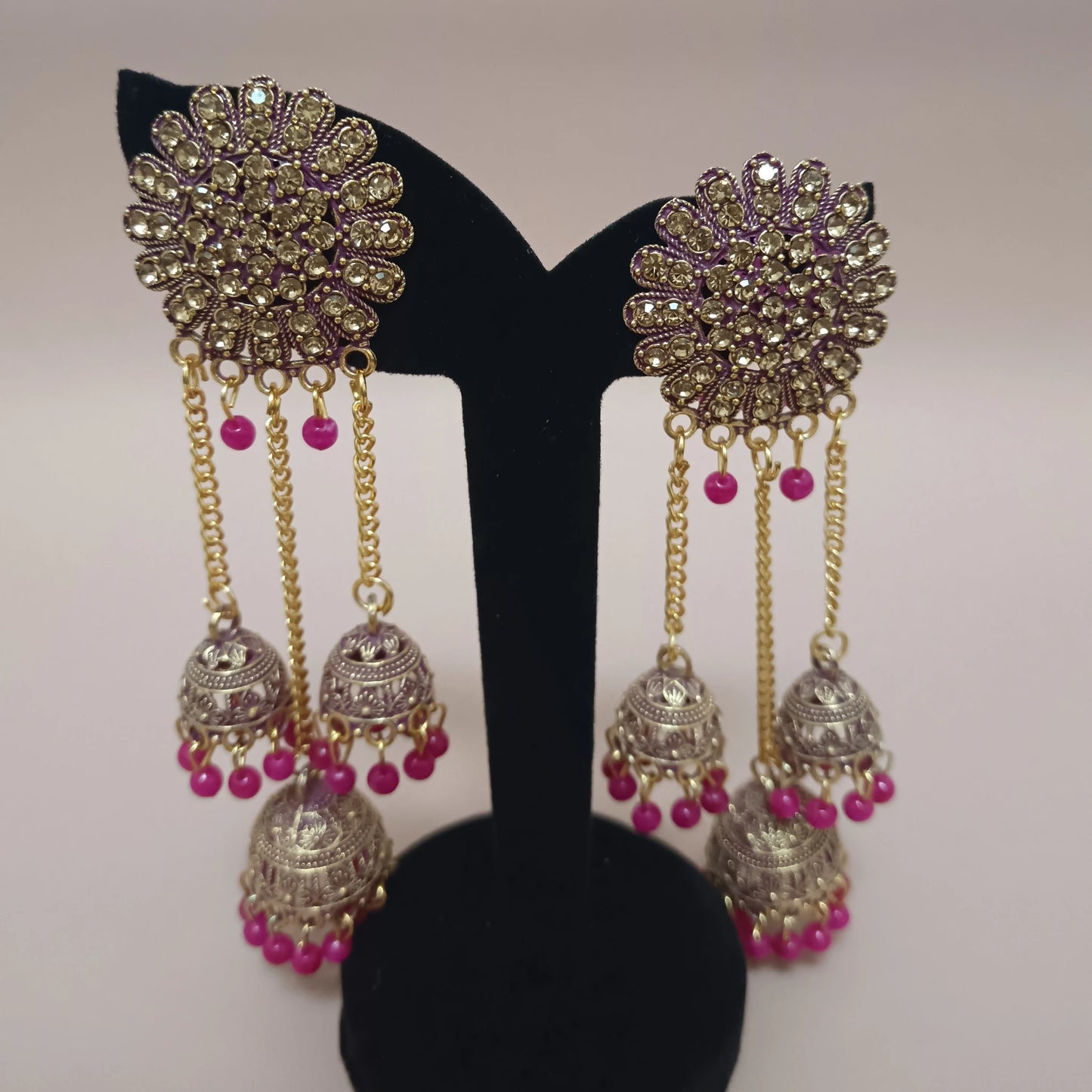 Ghunghroo Long Jhumka Earrings – Traditional Statement Party Wear