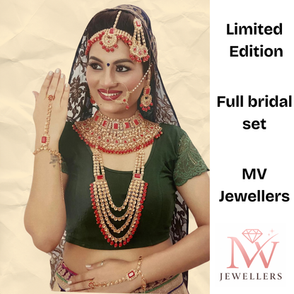 Limited Edition Maroon Bridal Jewellery Set – Complete Wedding Collection