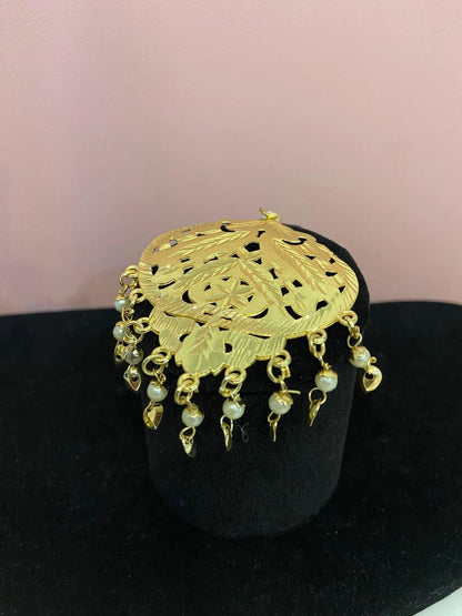 Bridal Jewelry Set - Statement Necklace, Earrings & Tikka with Pearl Dangles